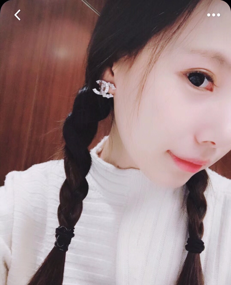 Chanel Earrings Silver Silver Inlaid S-l