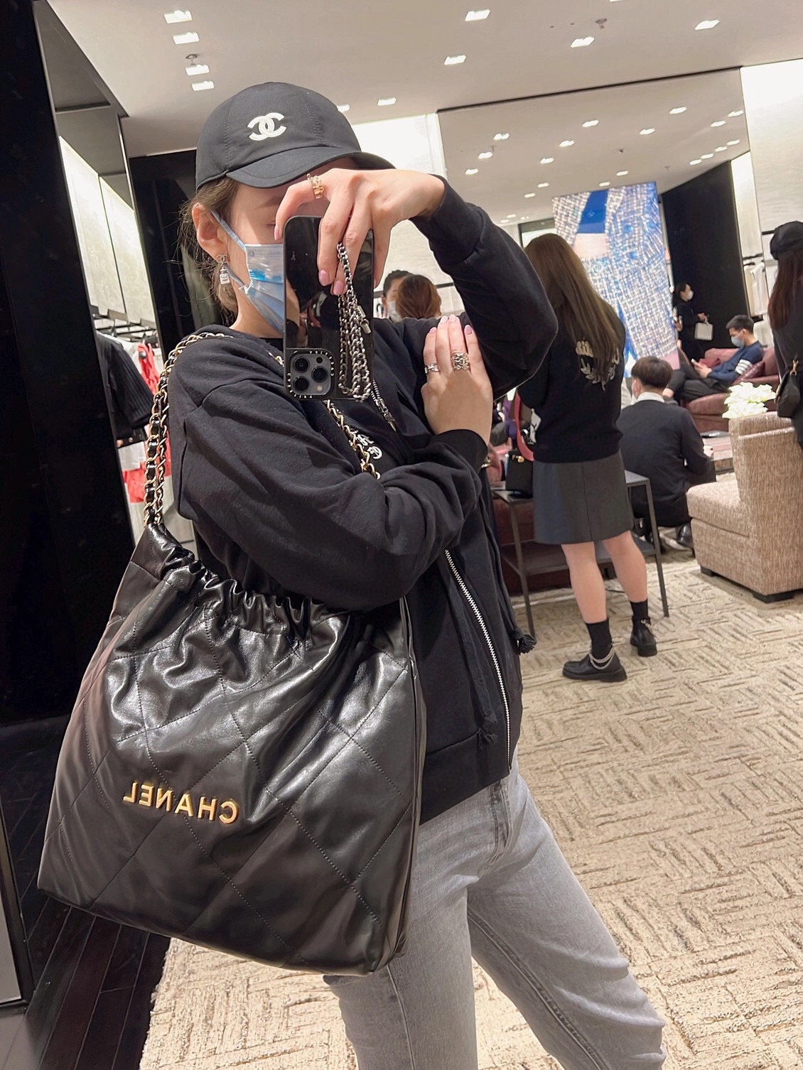 Chanel Earrings White L