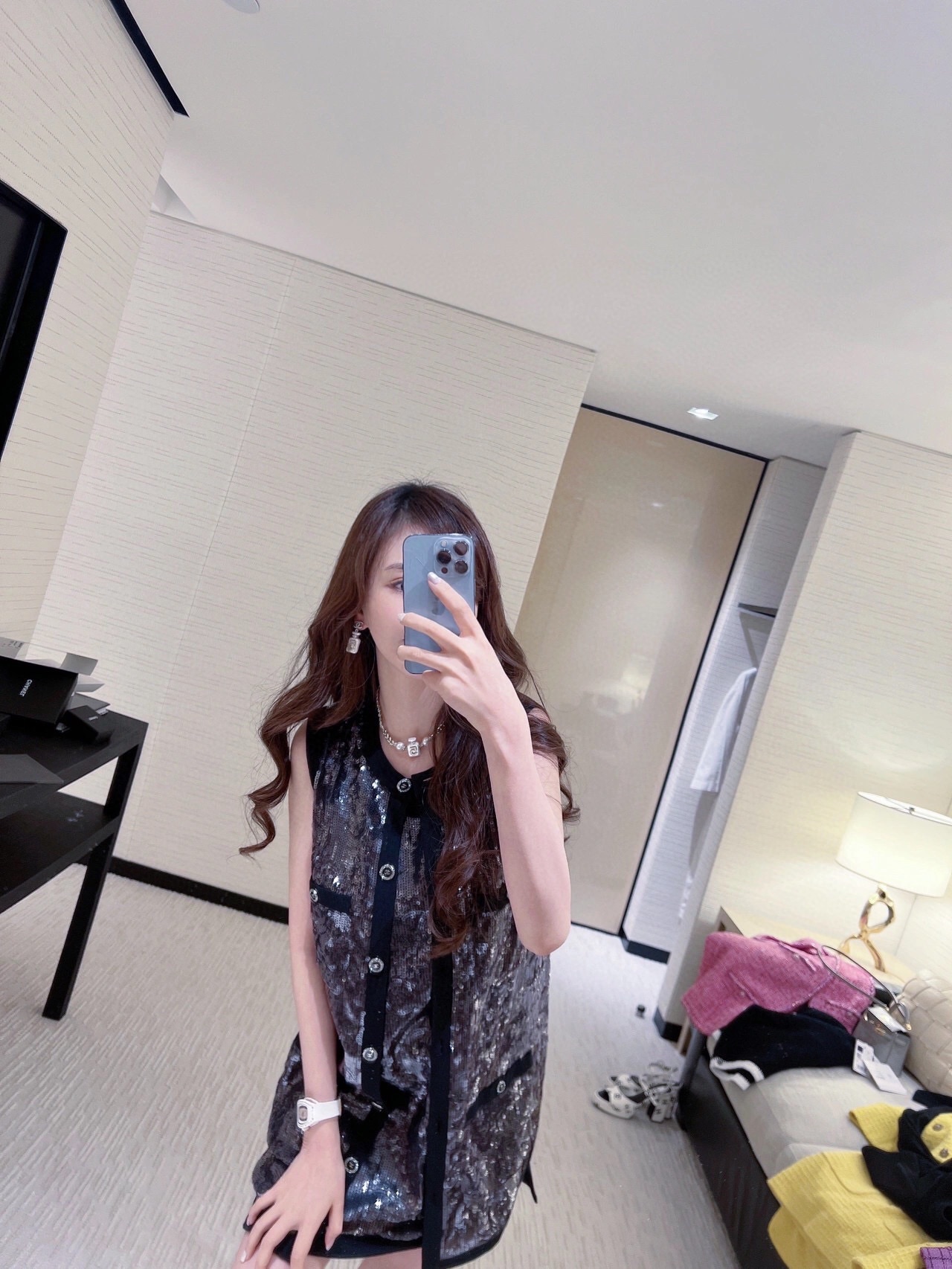 Chanel Earrings White L