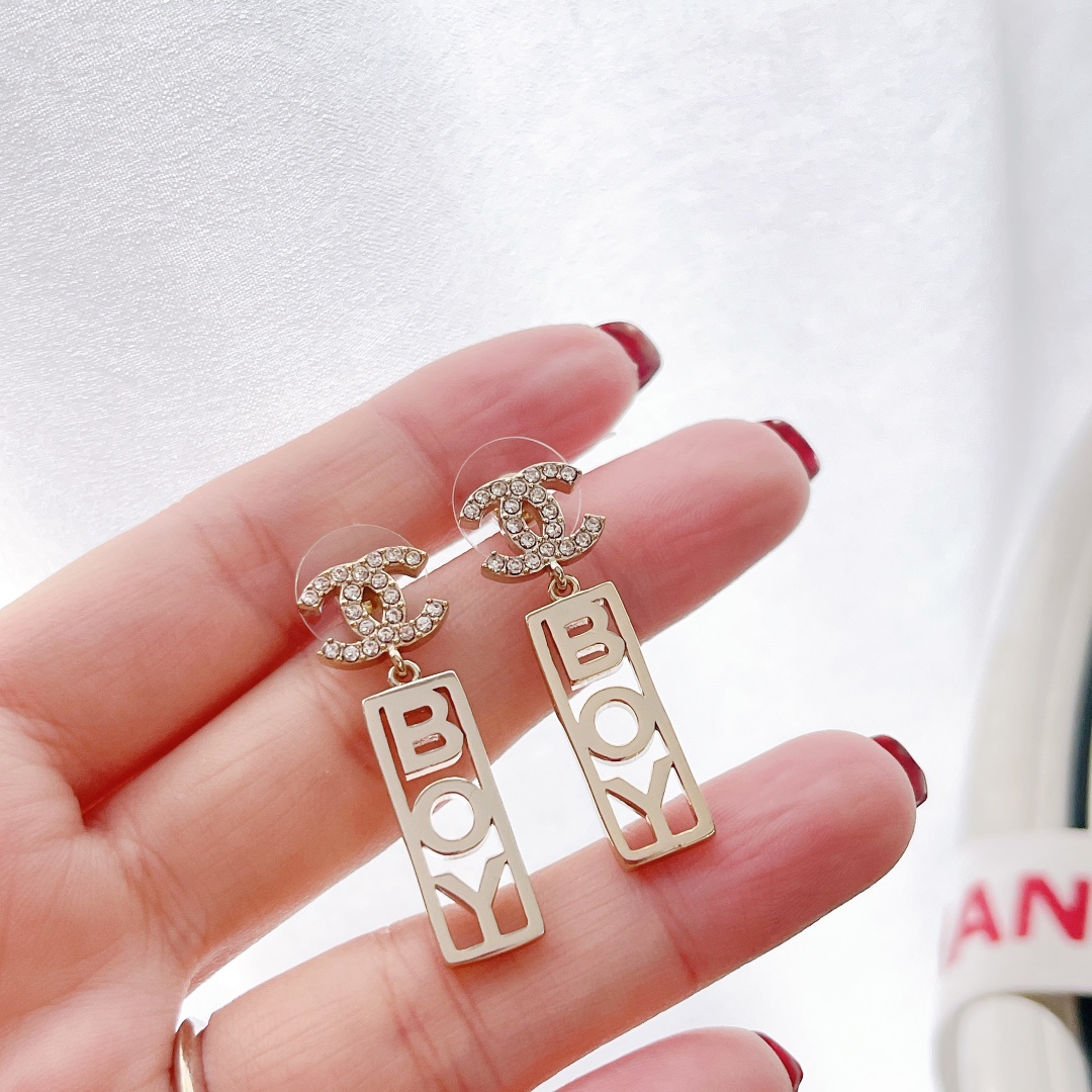 Chanel Male Earrings Silver L