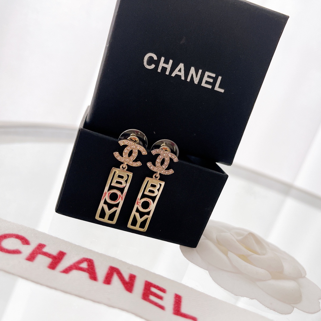 Chanel Male Earrings Silver L