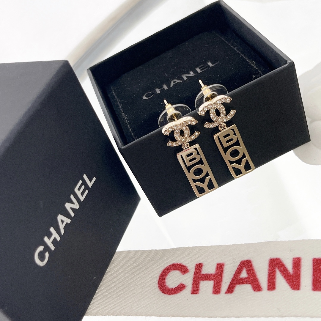 Chanel Male Earrings Silver L