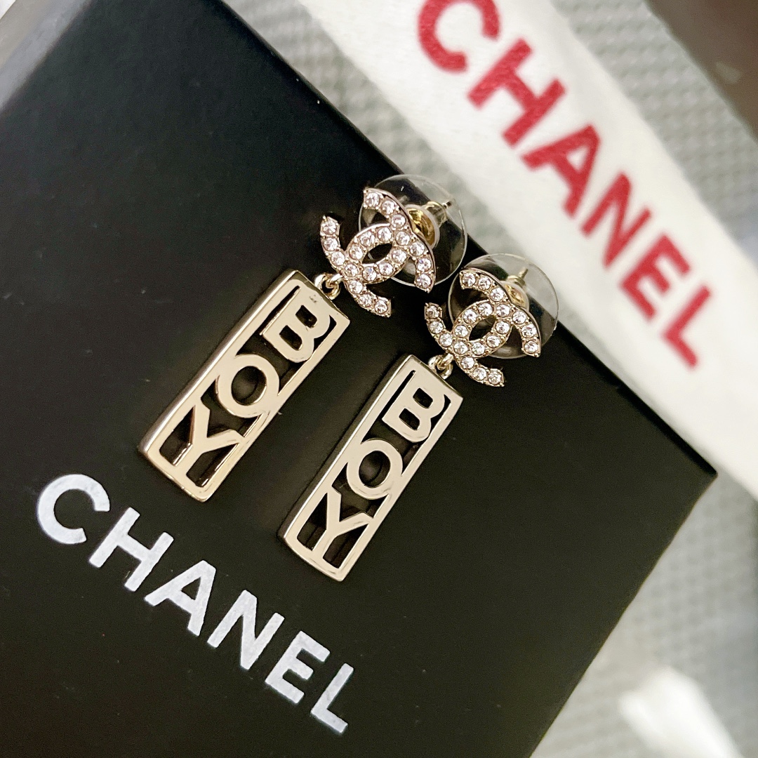 Chanel Male Earrings Silver L