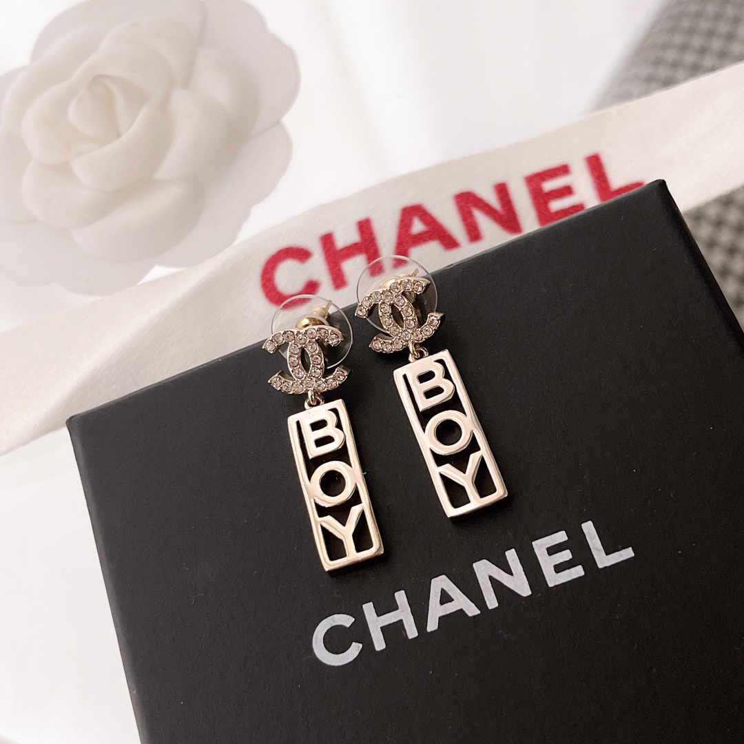 Chanel Male Earrings Silver L
