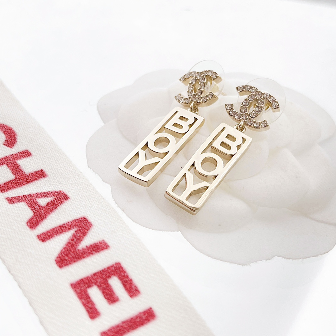 Chanel Male Earrings Silver L