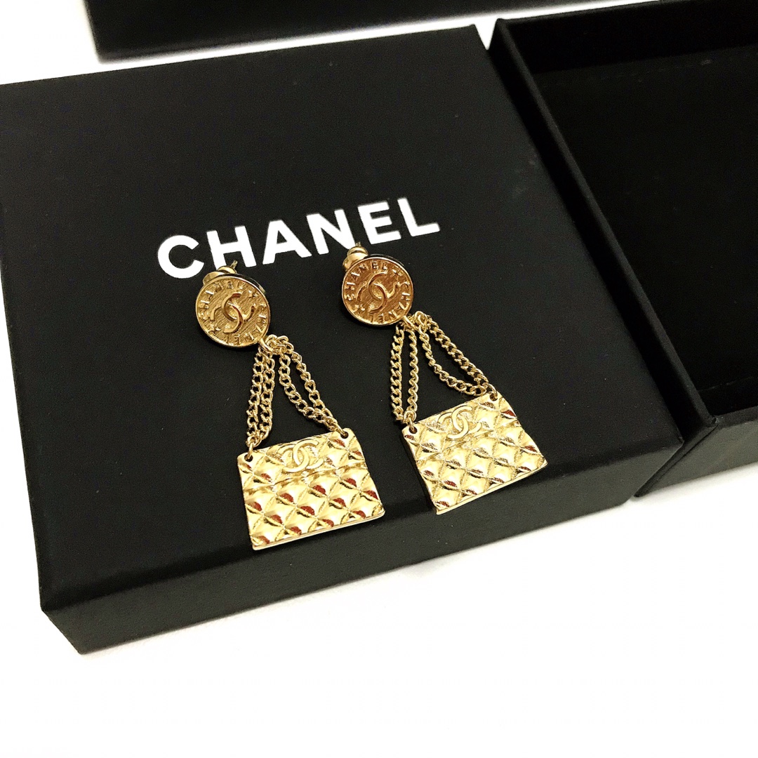 Chanel Earrings Silver L