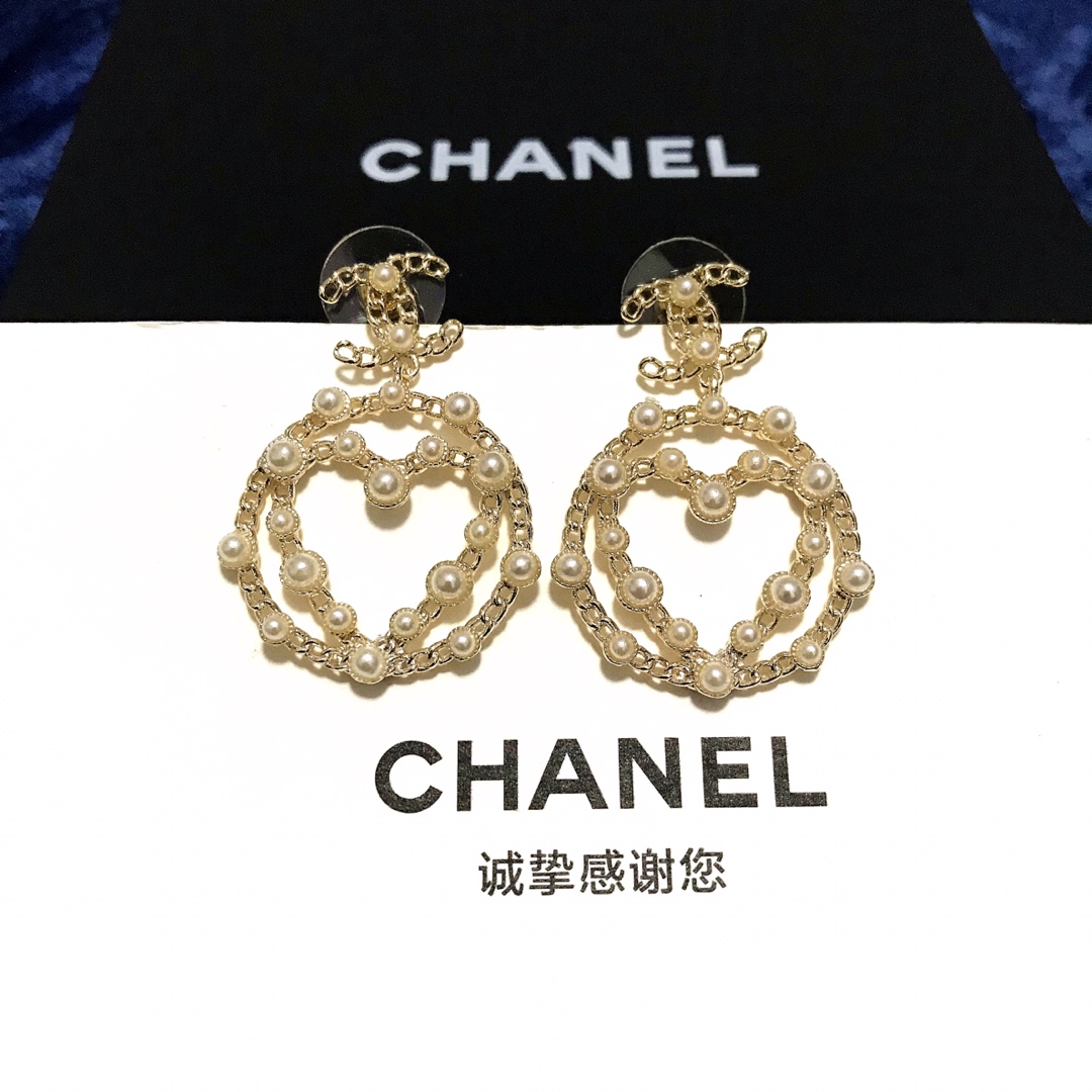 Chanel Earrings Silver L