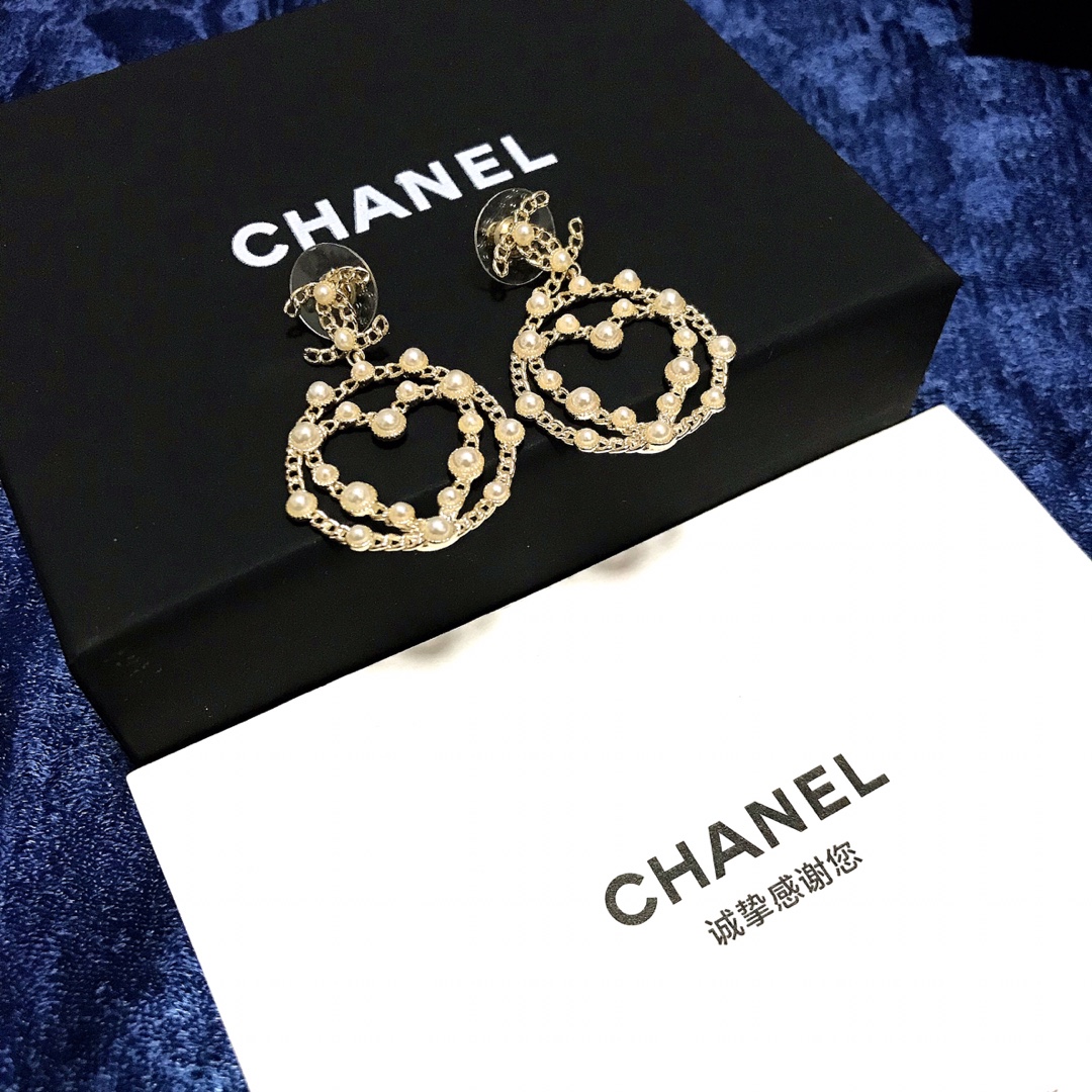 Chanel Earrings Silver L