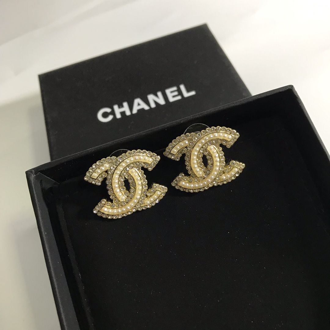 Chanel Earrings Silver L