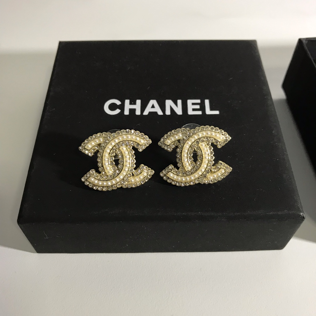 Chanel Earrings Silver L