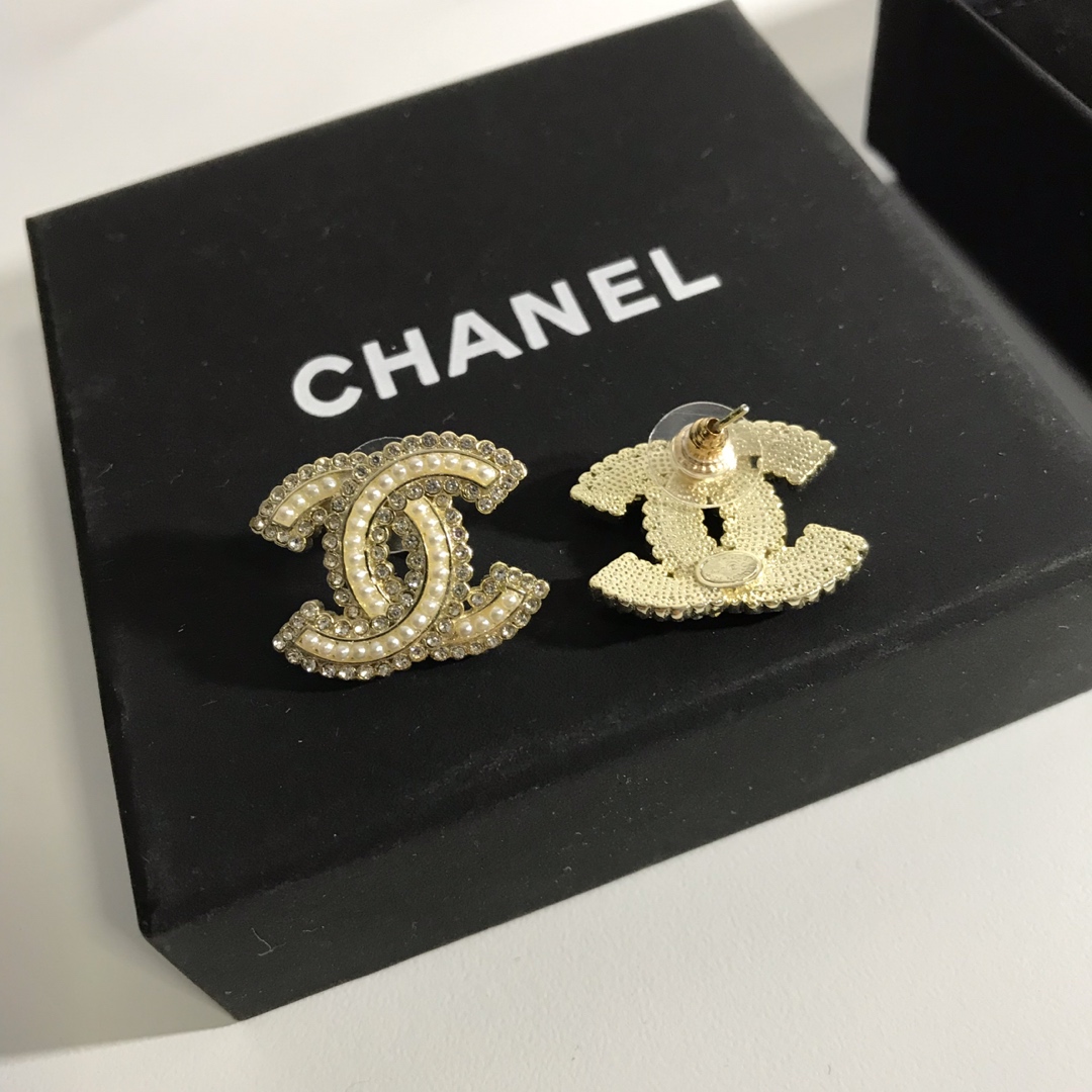 Chanel Earrings Silver L