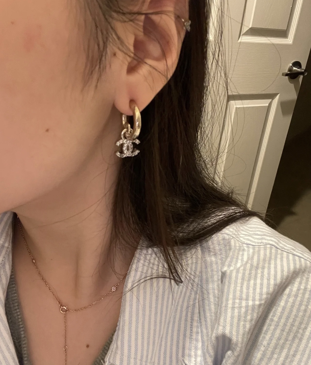 Chanel Earrings Silver S-l