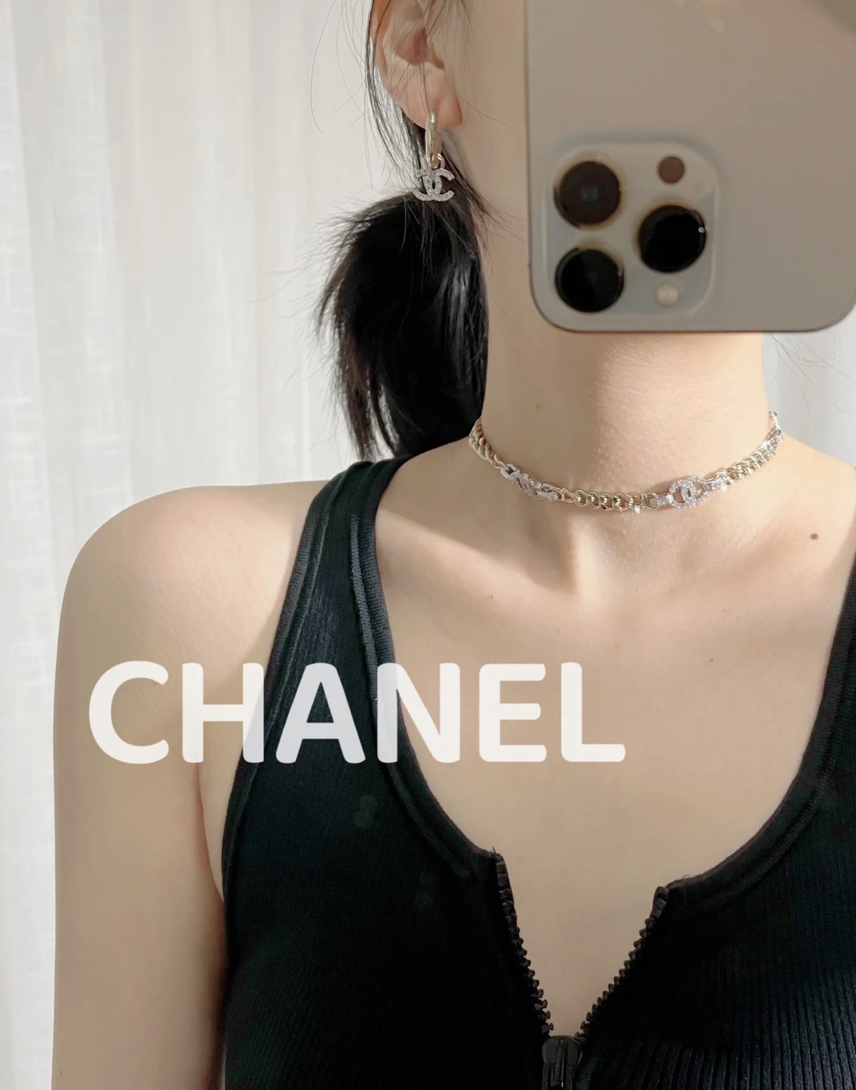 Chanel Earrings Silver S-l