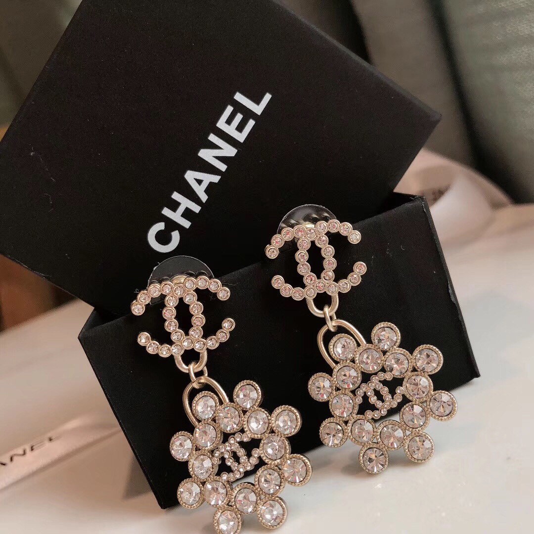 Chanel Earrings Silver S-l