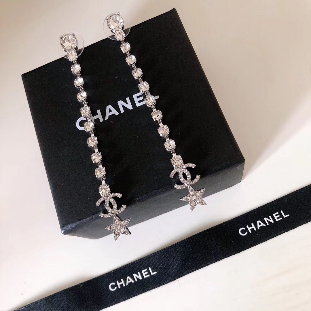 Chanel Earrings Silver S-l