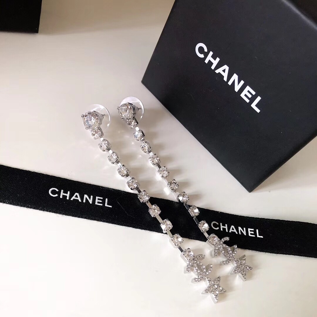Chanel Earrings Silver S-l