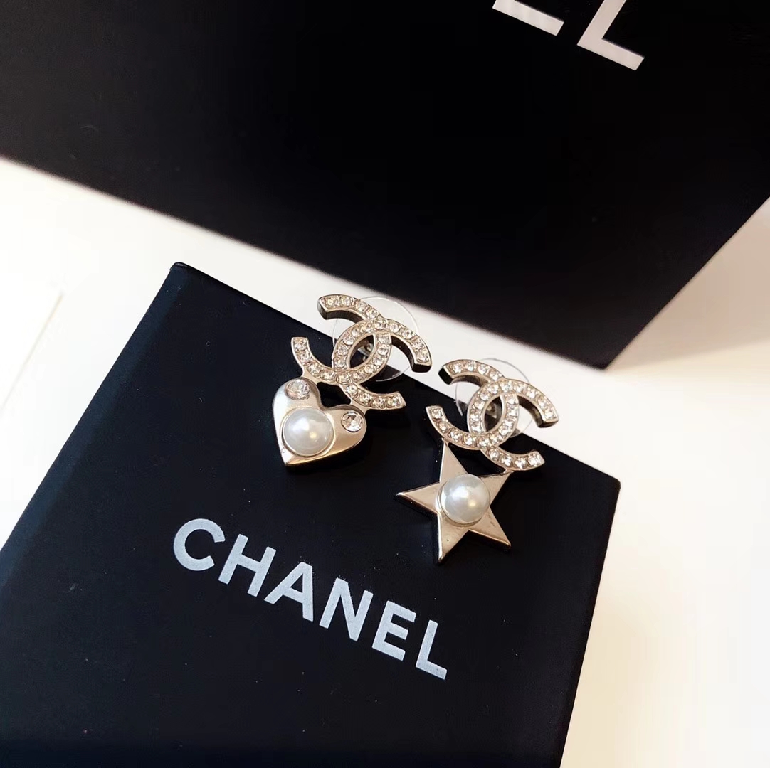 Chanel Earrings Silver L