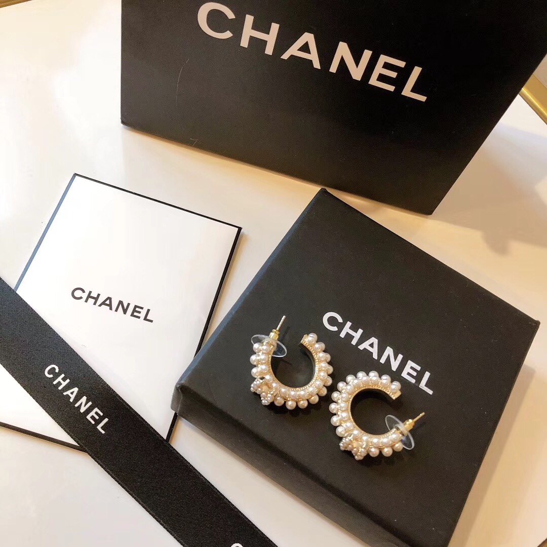 Chanel Earrings Silver S-l