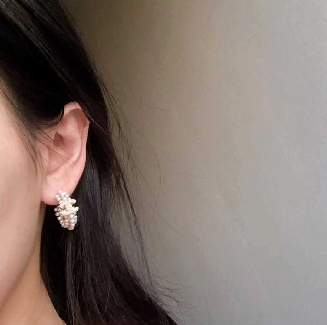 Chanel Earrings Silver S-l