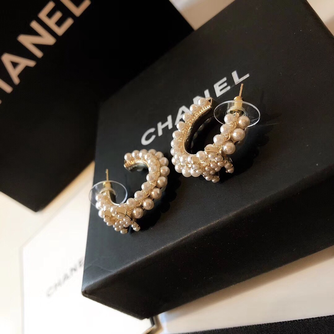 Chanel Earrings Silver S-l