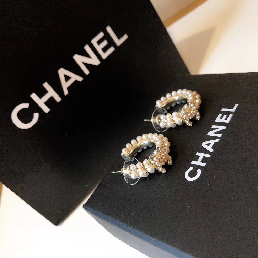 Chanel Earrings Silver S-l