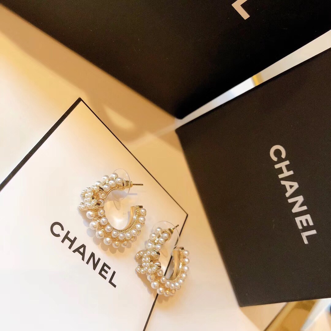 Chanel Earrings Silver S-l