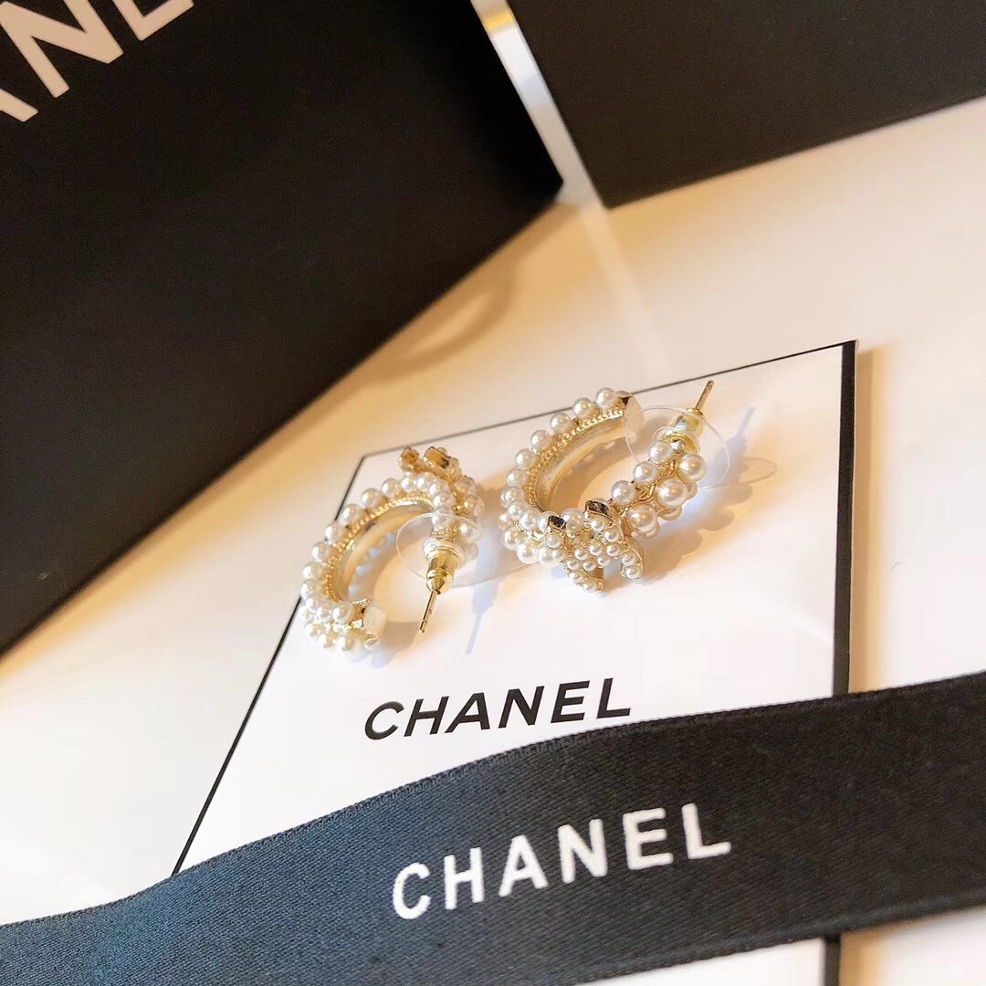 Chanel Earrings Silver S-l