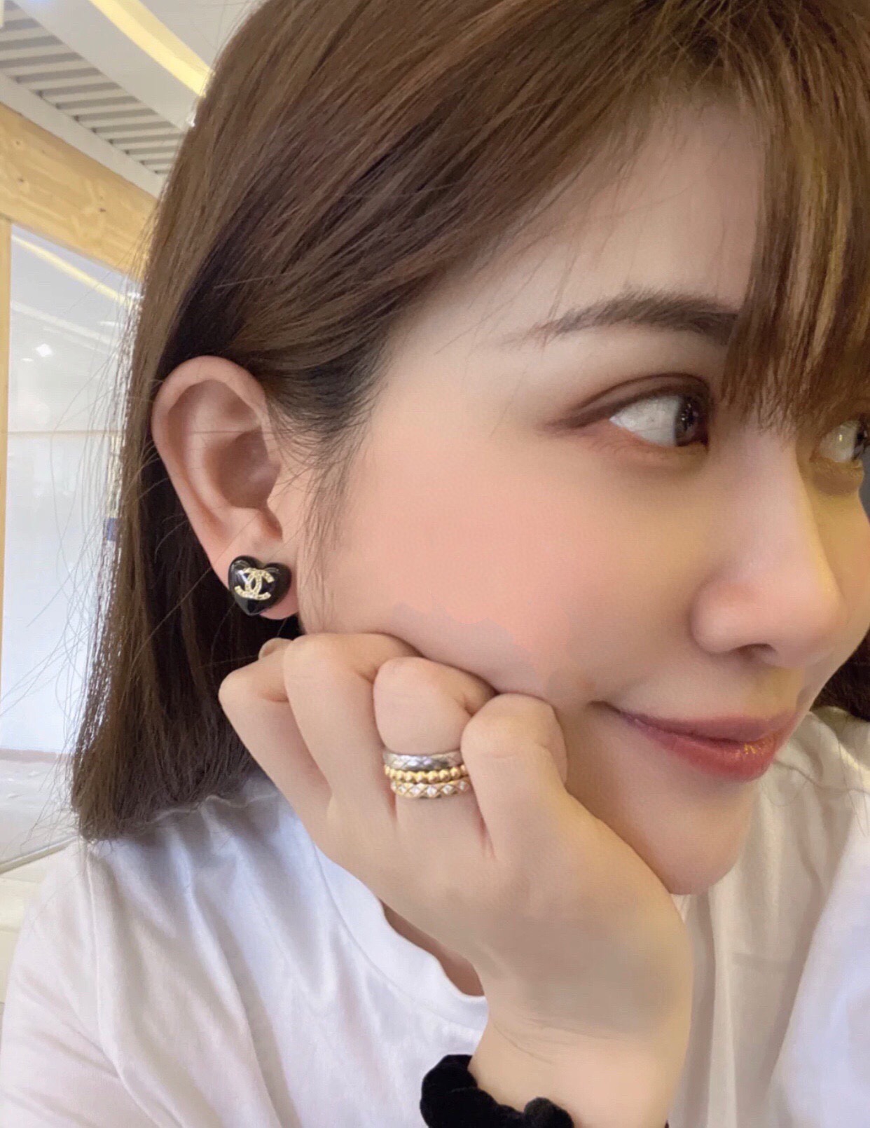 Chanel Earrings Silver S-l
