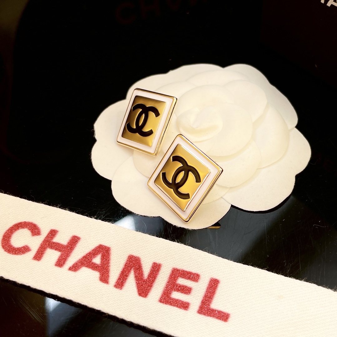 Chanel Earrings Black L