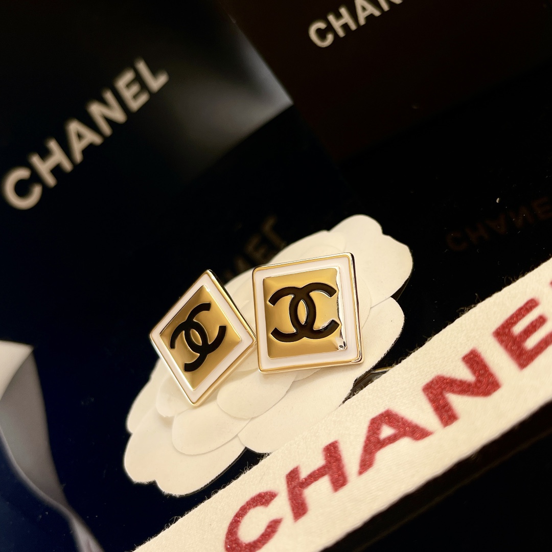 Chanel Earrings Black L