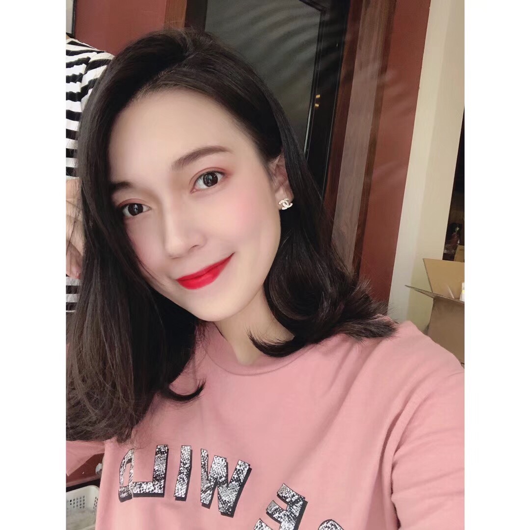 Chanel Earrings Platinum Gold L