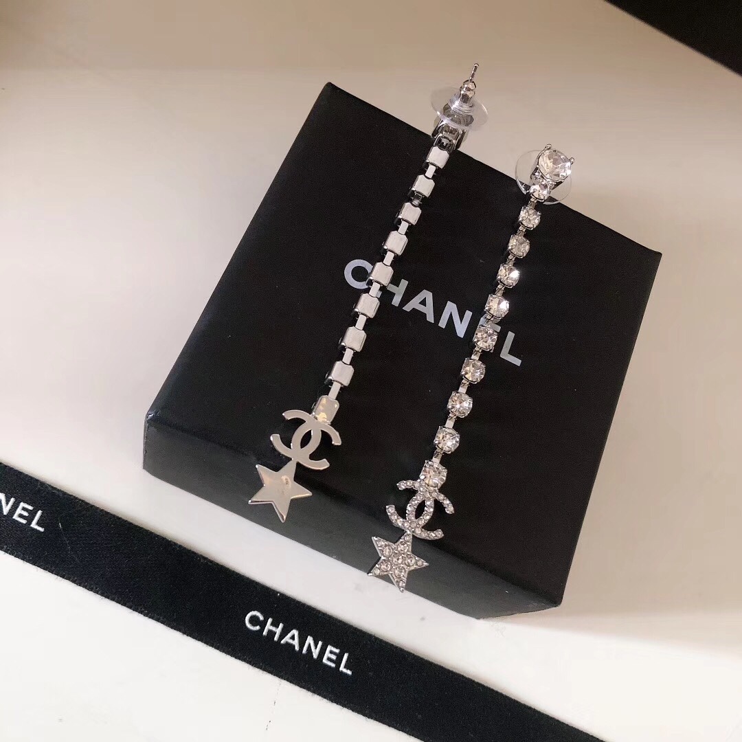 Chanel Earrings Silver S-l