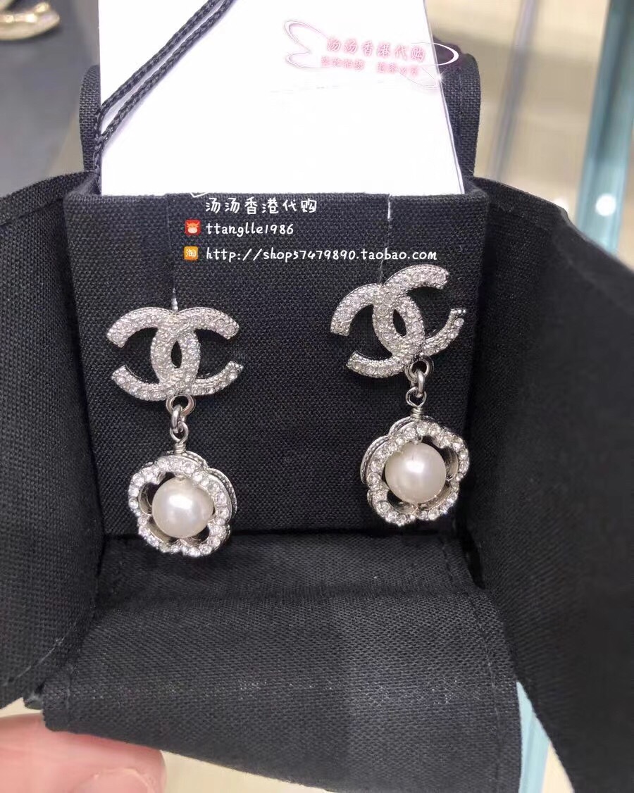 Chanel Earrings Silver S-l