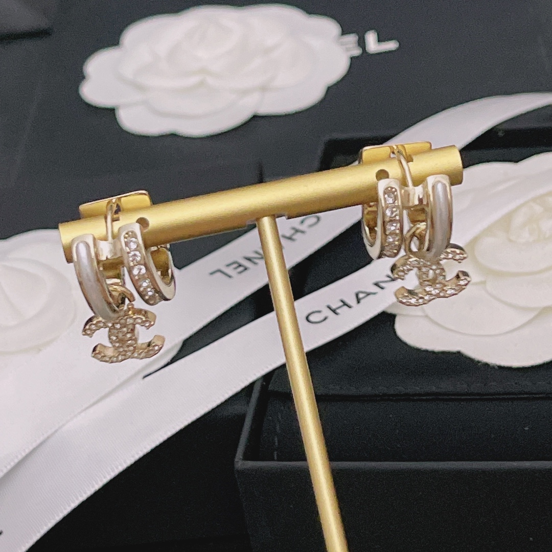 Chanel Earrings Silver L