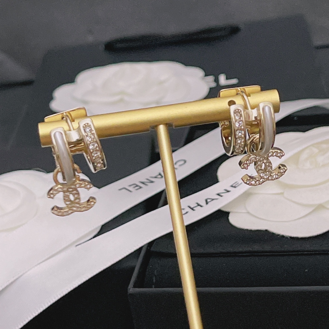 Chanel Earrings Silver L