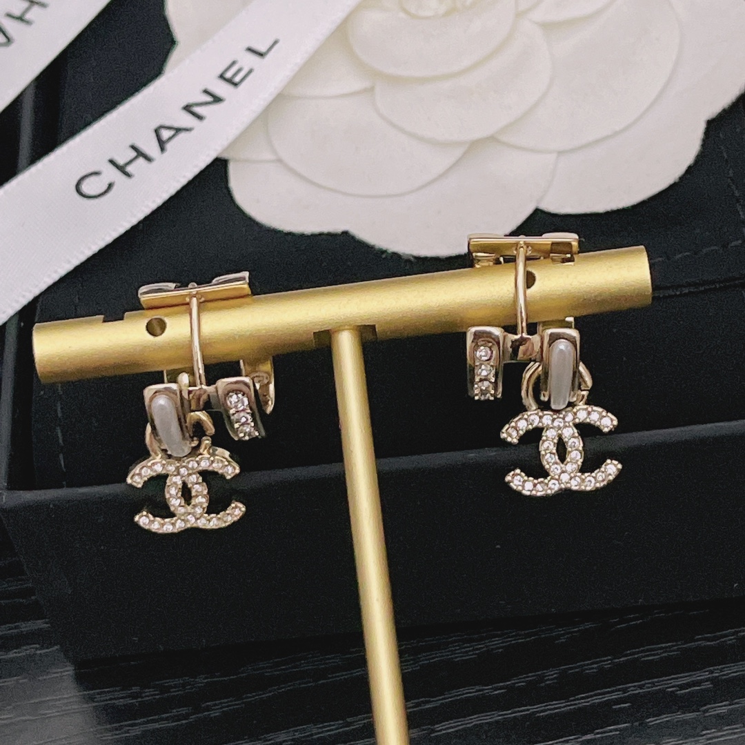 Chanel Earrings Silver L