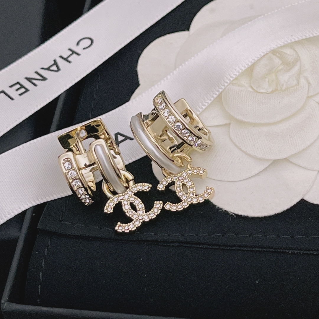 Chanel Earrings Silver L