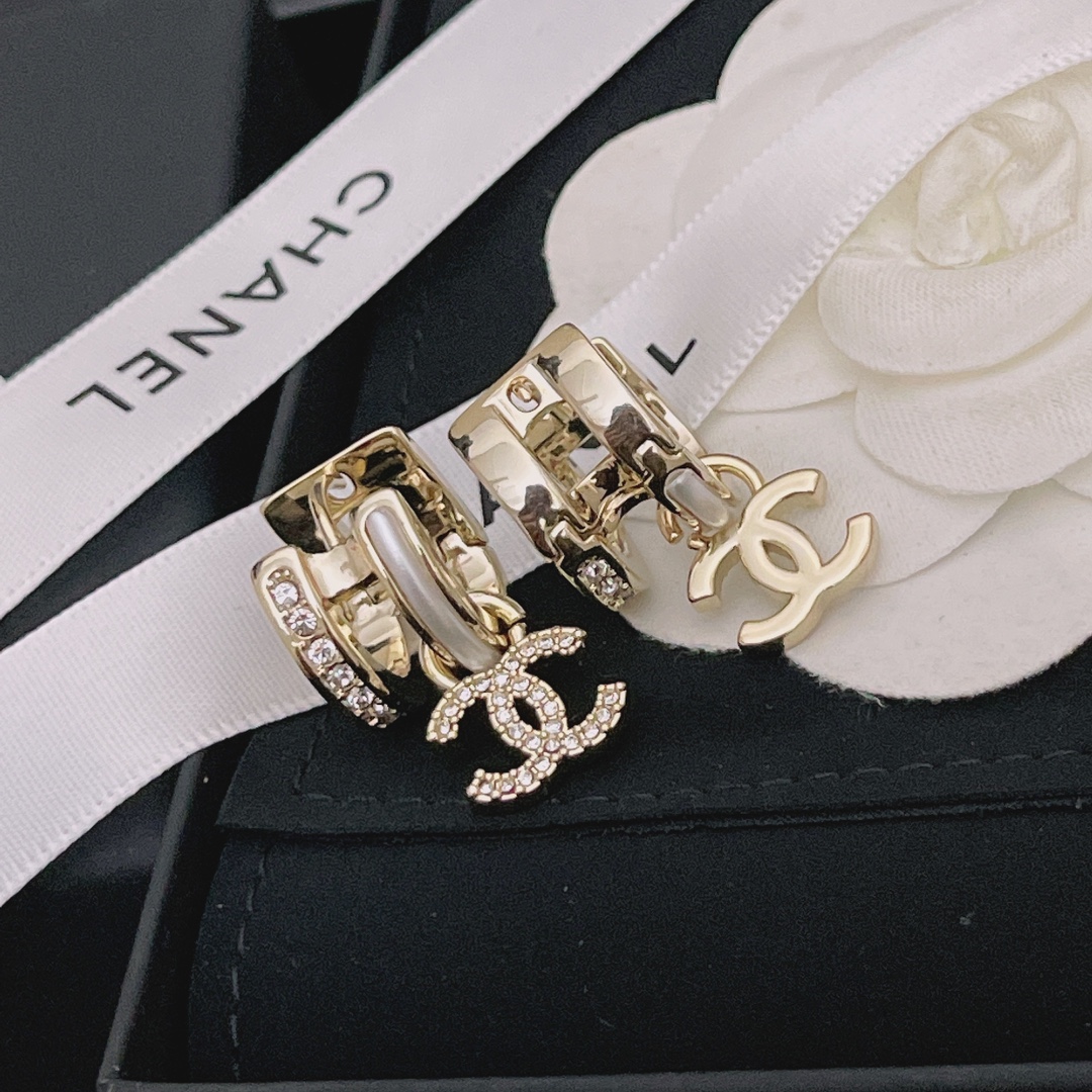 Chanel Earrings Silver L