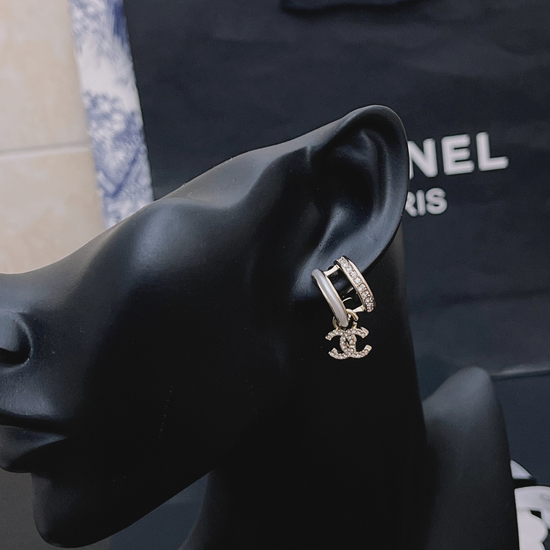 Chanel Earrings Silver L