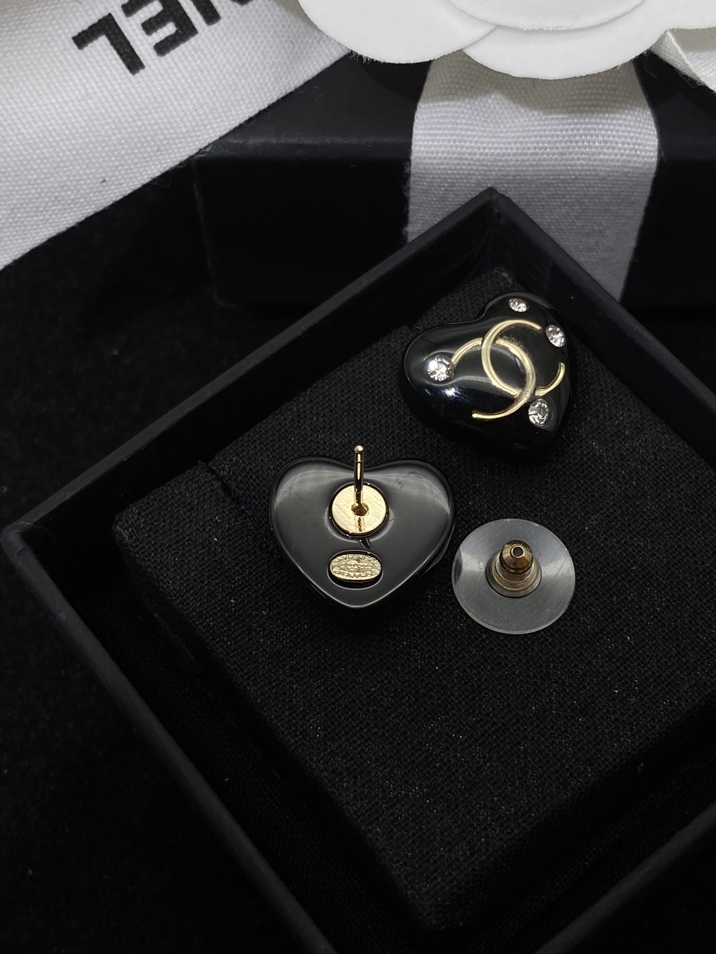 Chanel Earrings Black L