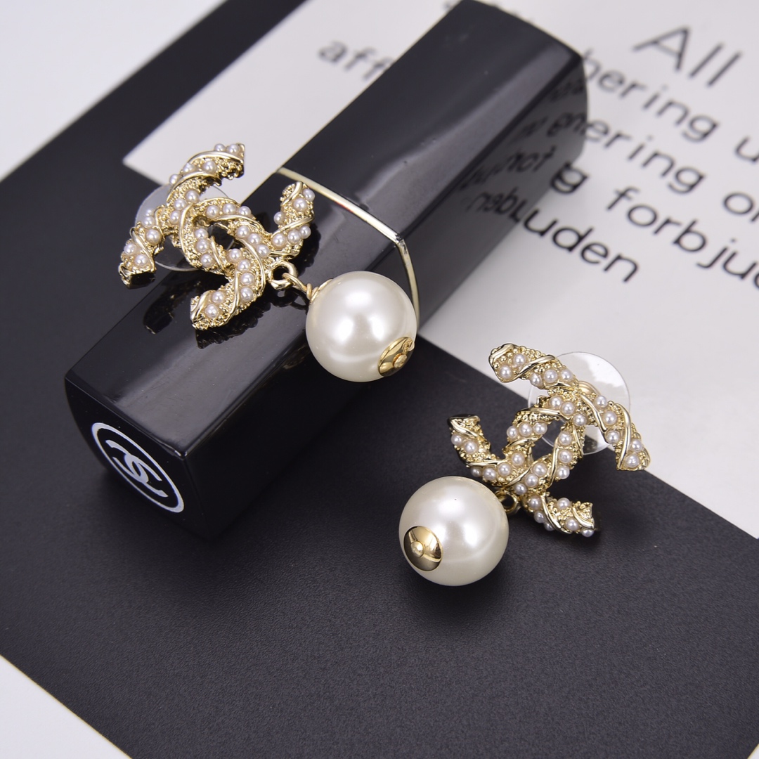 Chanel Earrings Silver L