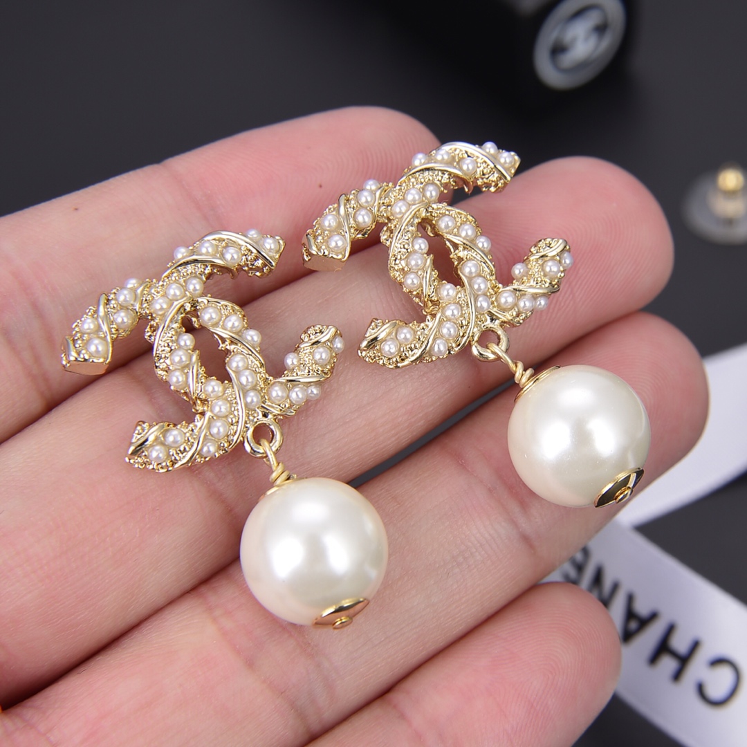 Chanel Earrings Silver L