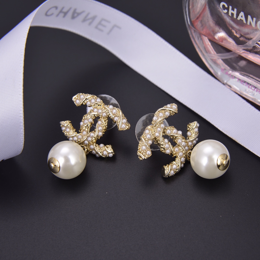 Chanel Earrings Silver L