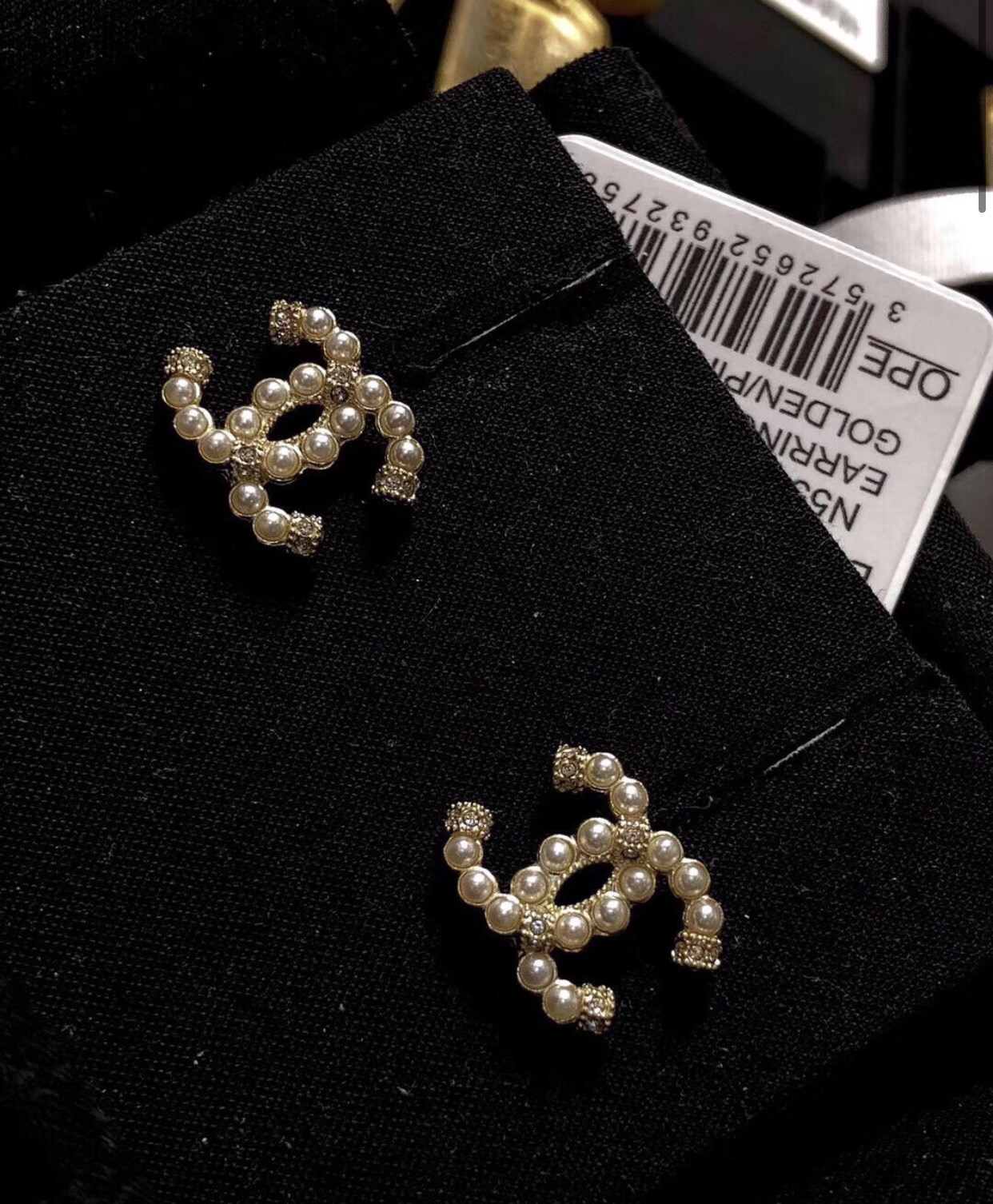 Chanel Earrings Pearl L