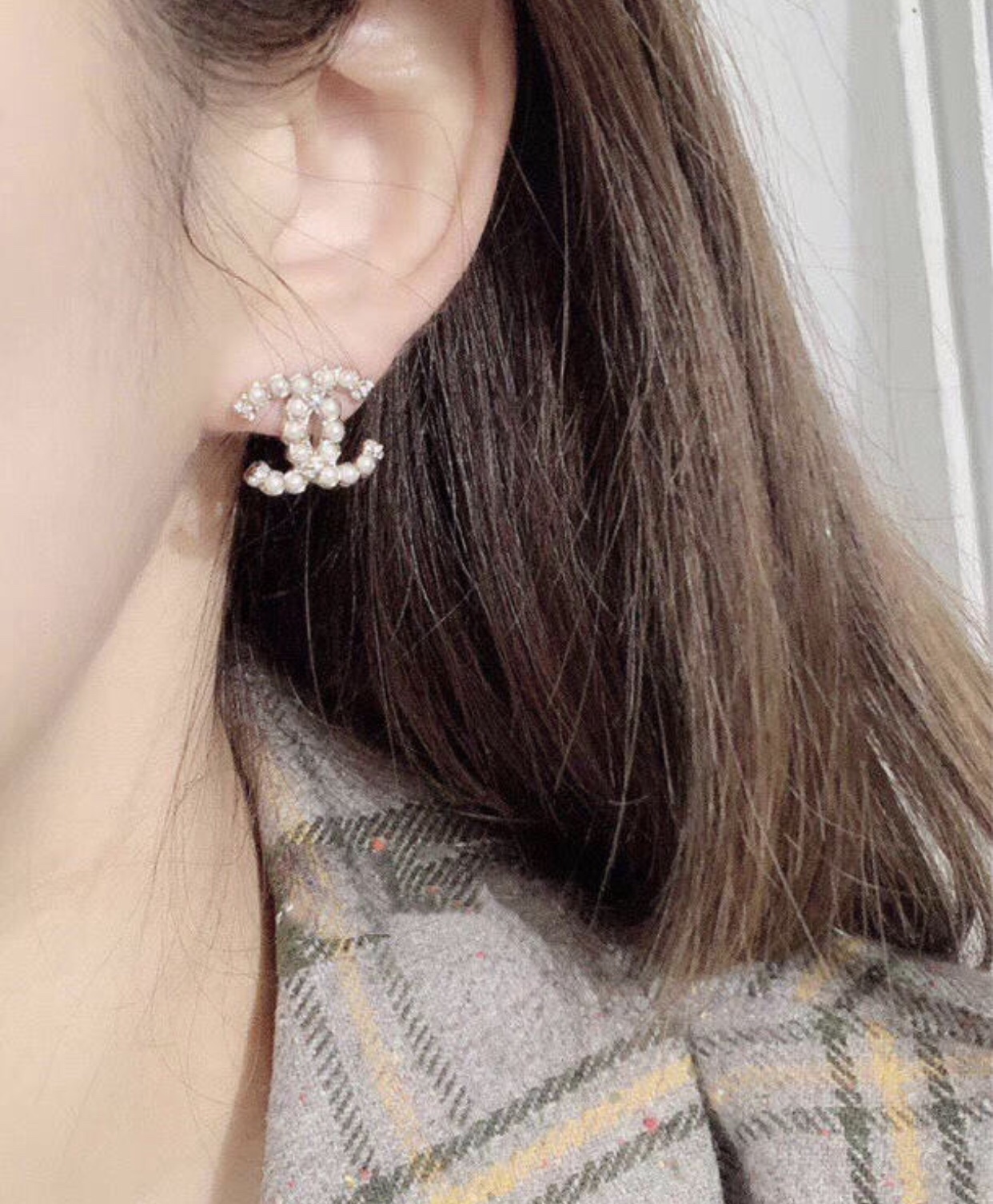 Chanel Earrings Pearl L