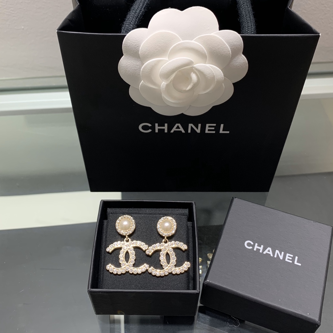 Chanel Earrings Silver L