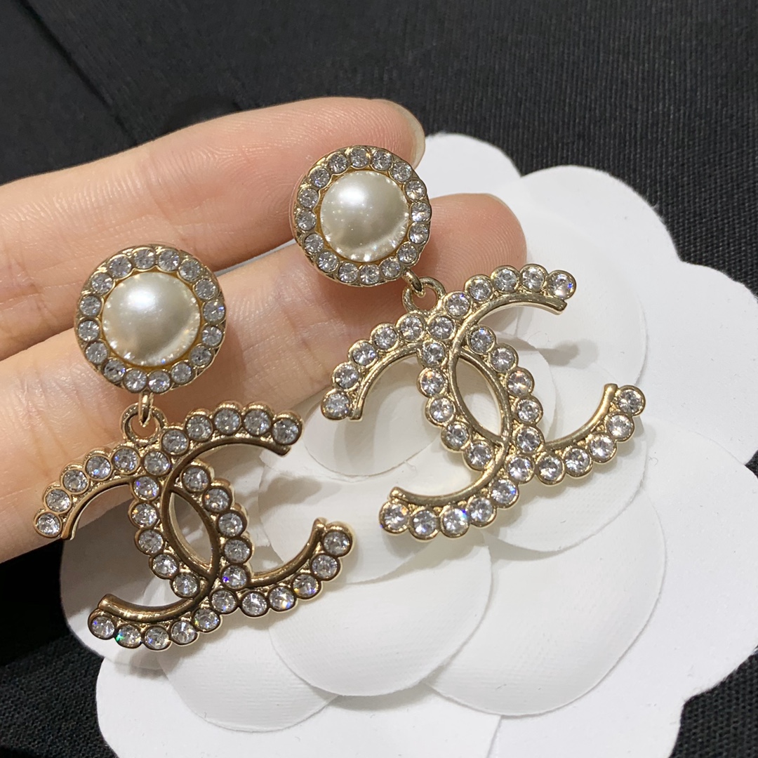 Chanel Earrings Silver L