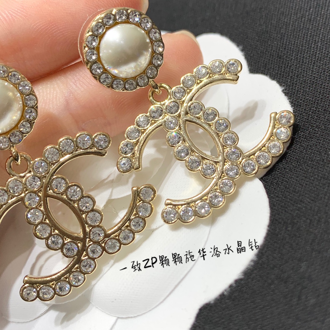 Chanel Earrings Silver L