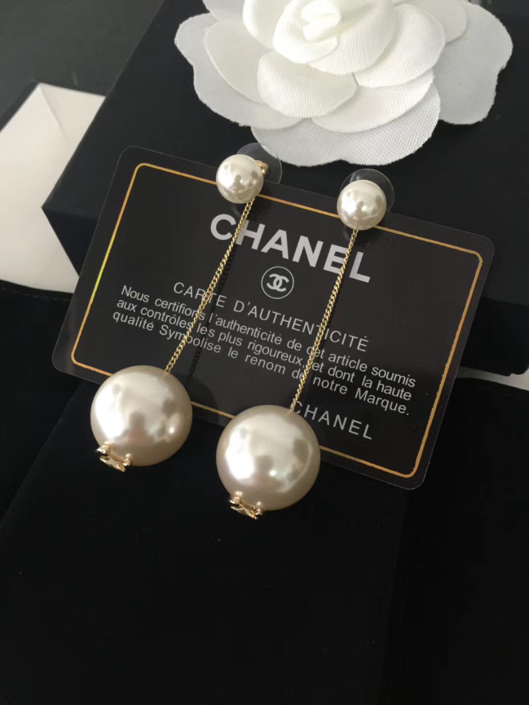 Chanel Earrings Silver L