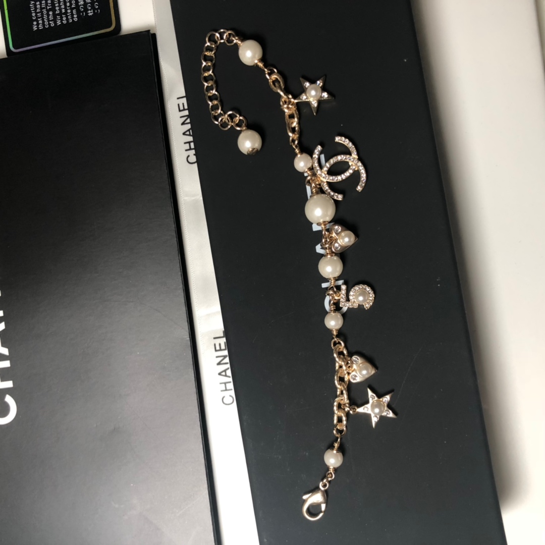 Chanel Bracelet Pearl Gold L